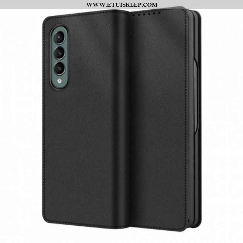 Etui Na Telefon do Samsung Galaxy Z Fold 3 5G Etui Folio Skóra Dwoinowa W Dotyku